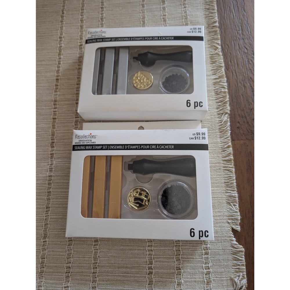 2 Pack Sealing Wax Stamp Kit - 6 pieces (12 pieces total) - Picture 2 of 3